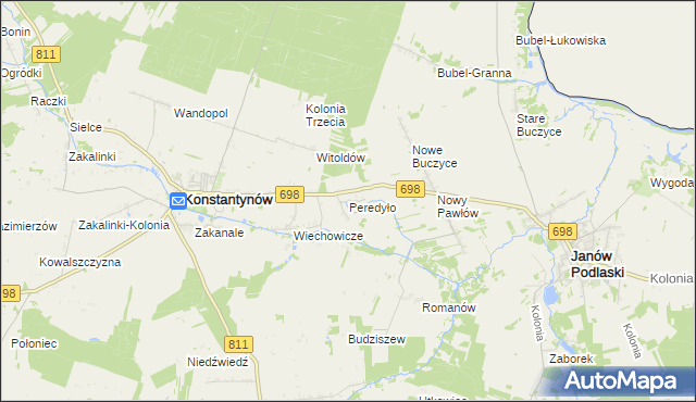 mapa Peredyło, Peredyło na mapie Targeo