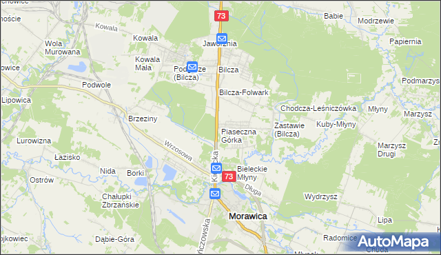mapa Piaseczna Górka, Piaseczna Górka na mapie Targeo