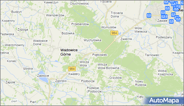 mapa Piątkowiec, Piątkowiec na mapie Targeo