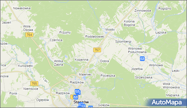 mapa Podmaleniec, Podmaleniec na mapie Targeo