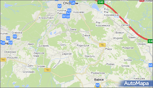 mapa Pogorzyce, Pogorzyce na mapie Targeo