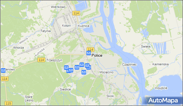 mapa Police, Police na mapie Targeo