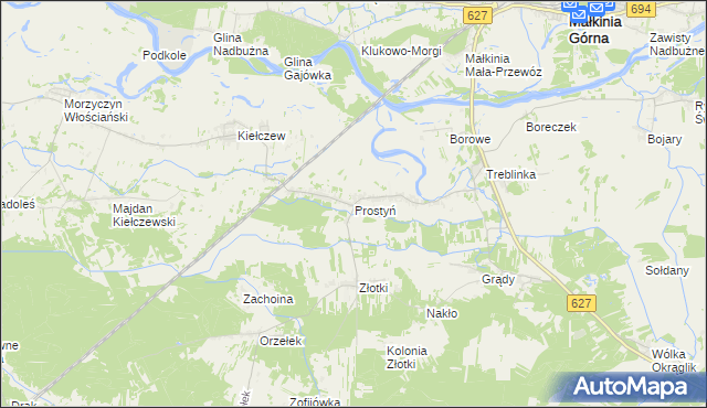 mapa Prostyń, Prostyń na mapie Targeo