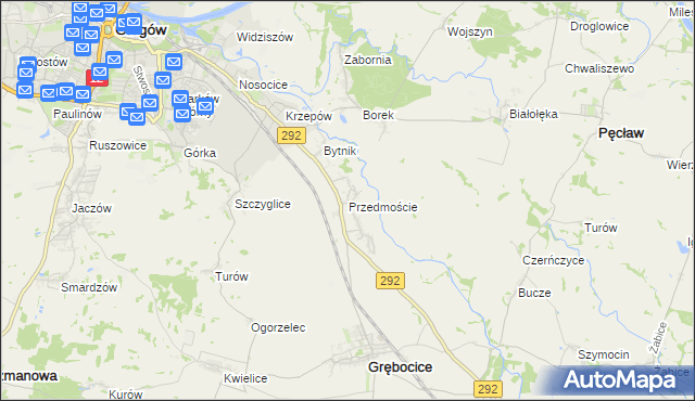 mapa Przedmoście gmina Głogów, Przedmoście gmina Głogów na mapie Targeo
