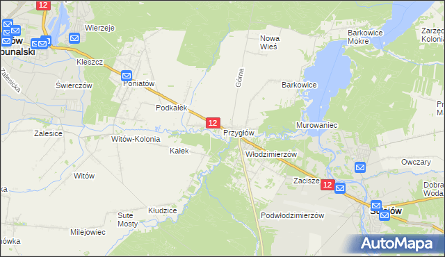 mapa Przygłów, Przygłów na mapie Targeo