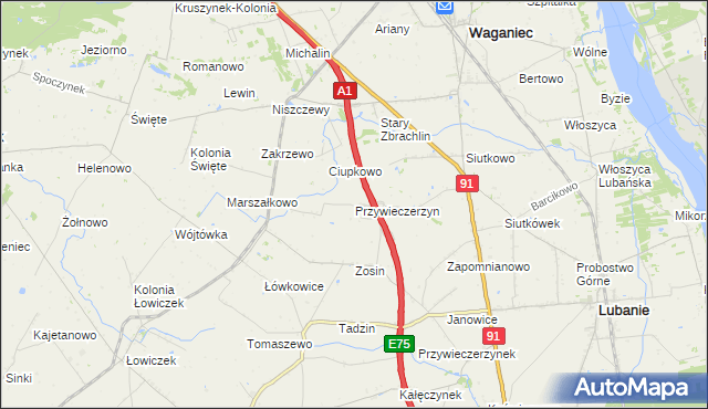 mapa Przywieczerzyn, Przywieczerzyn na mapie Targeo
