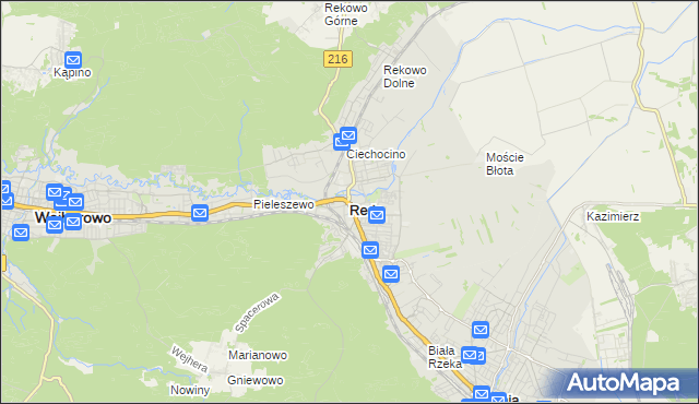 mapa Reda, Reda na mapie Targeo