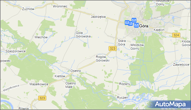 mapa Rogów Górowski, Rogów Górowski na mapie Targeo