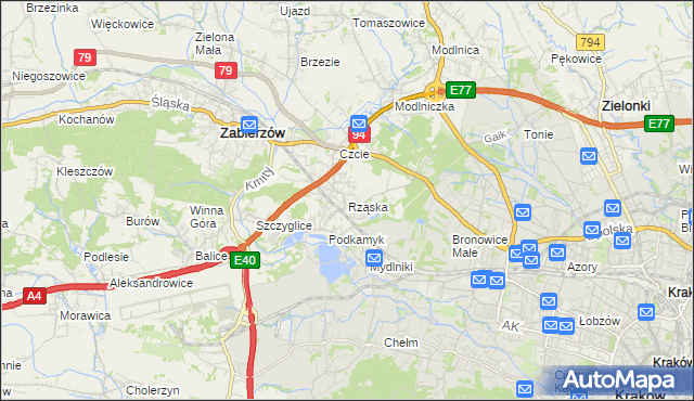 mapa Rząska, Rząska na mapie Targeo