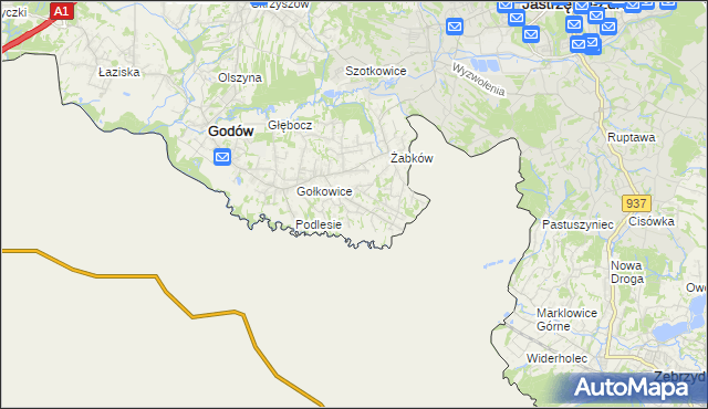 mapa Skrbeńsko, Skrbeńsko na mapie Targeo