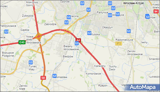 mapa Ślęza, Ślęza na mapie Targeo