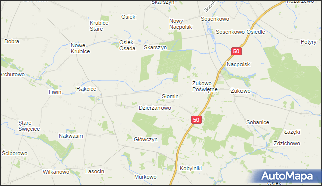mapa Słomin gmina Wyszogród, Słomin gmina Wyszogród na mapie Targeo