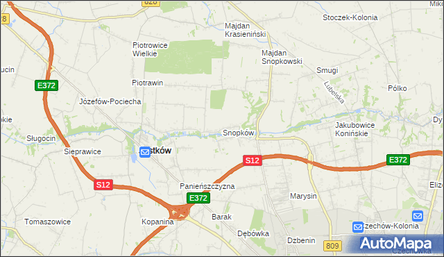 mapa Snopków, Snopków na mapie Targeo