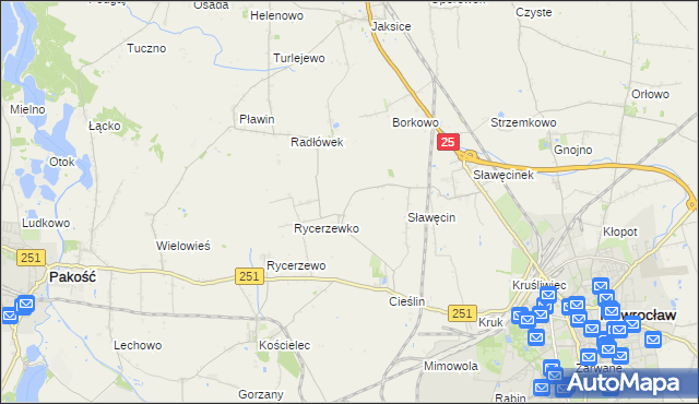 mapa Sójkowo gmina Inowrocław, Sójkowo gmina Inowrocław na mapie Targeo
