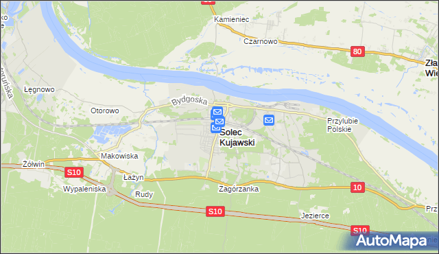 mapa Solec Kujawski, Solec Kujawski na mapie Targeo