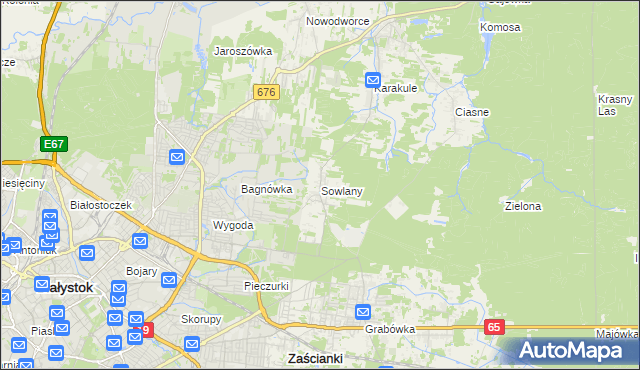 mapa Sowlany, Sowlany na mapie Targeo