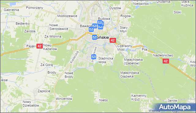mapa Stadnicka Wola, Stadnicka Wola na mapie Targeo