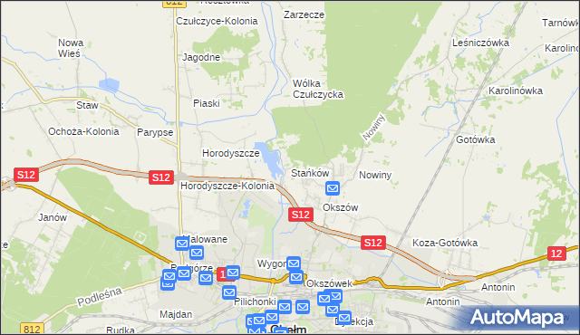 mapa Stańków, Stańków na mapie Targeo