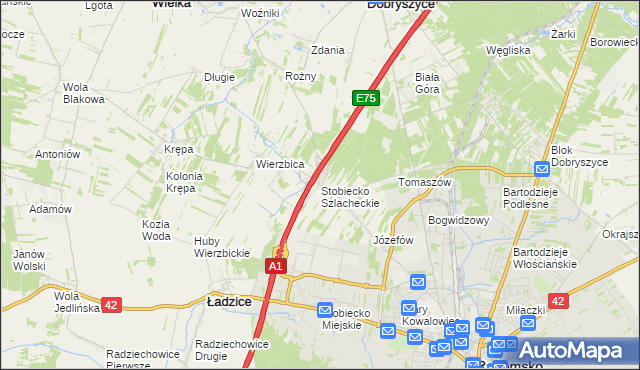 mapa Stobiecko Szlacheckie, Stobiecko Szlacheckie na mapie Targeo