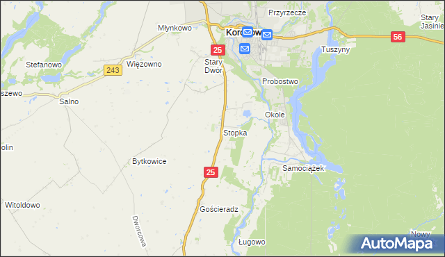 mapa Stopka, Stopka na mapie Targeo