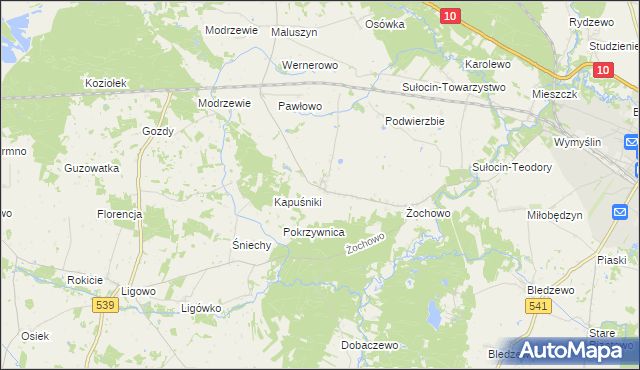 mapa Sudragi, Sudragi na mapie Targeo