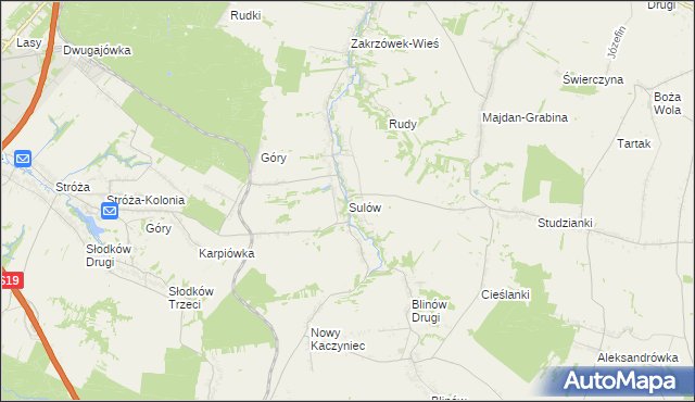 mapa Sulów, Sulów na mapie Targeo