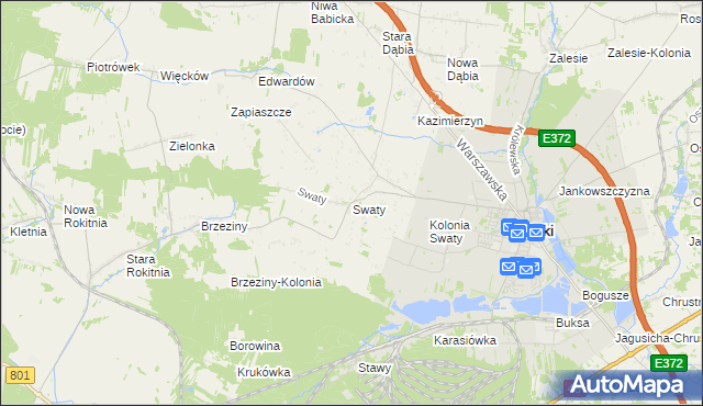 mapa Swaty, Swaty na mapie Targeo