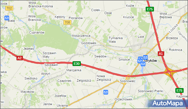 mapa Swędów, Swędów na mapie Targeo