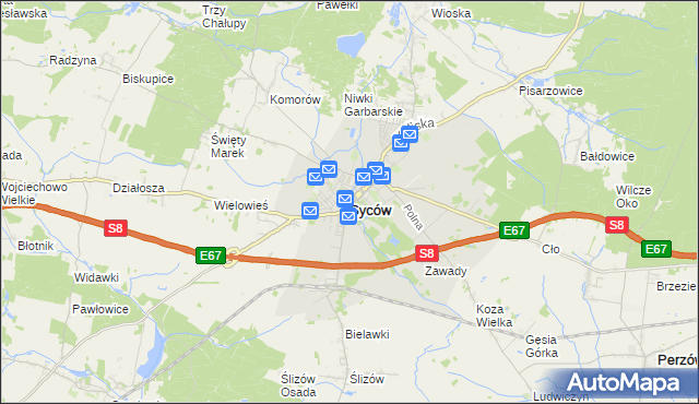 mapa Syców, Syców na mapie Targeo