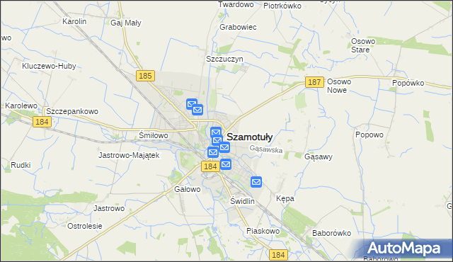 mapa Szamotuły, Szamotuły na mapie Targeo