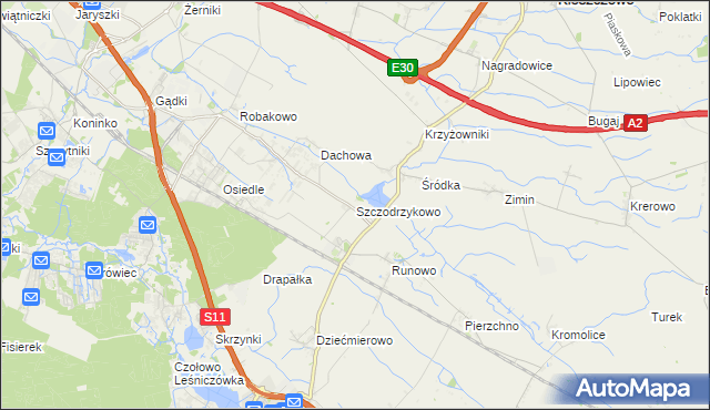 mapa Szczodrzykowo, Szczodrzykowo na mapie Targeo