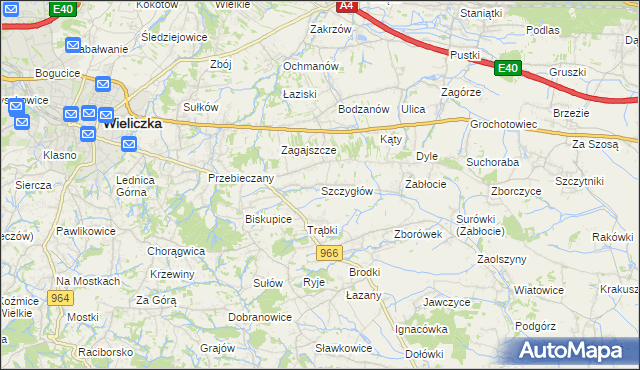 mapa Szczygłów, Szczygłów na mapie Targeo
