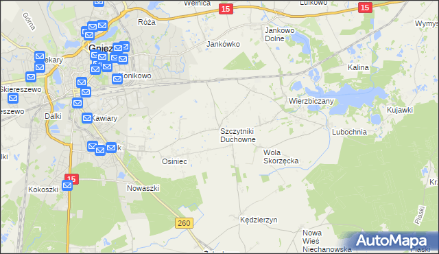 mapa Szczytniki Duchowne, Szczytniki Duchowne na mapie Targeo