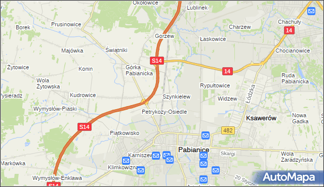 mapa Szynkielew, Szynkielew na mapie Targeo