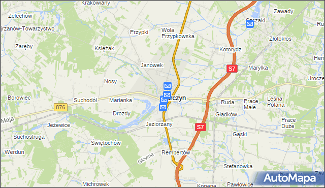 mapa Tarczyn powiat piaseczyński, Tarczyn powiat piaseczyński na mapie Targeo