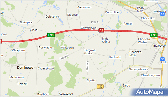 mapa Targowa Górka, Targowa Górka na mapie Targeo