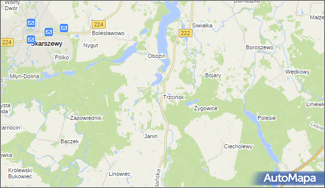 mapa Trzcińsk, Trzcińsk na mapie Targeo