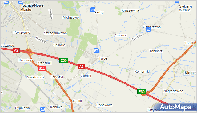 mapa Tulce, Tulce na mapie Targeo