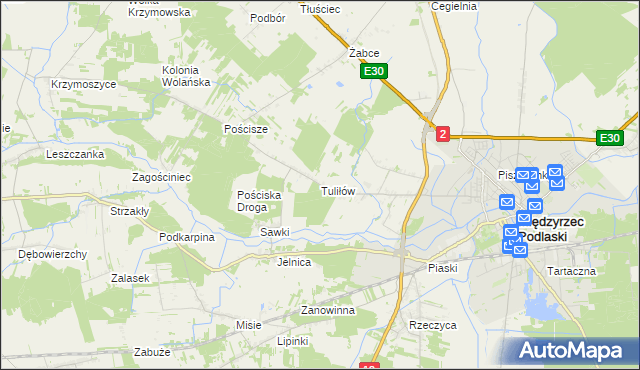 mapa Tuliłów, Tuliłów na mapie Targeo