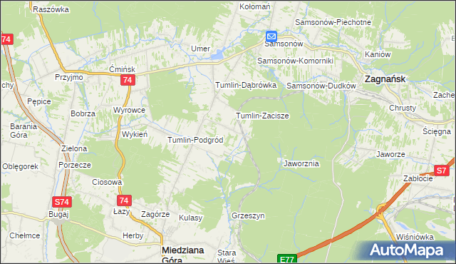 mapa Tumlin-Węgle, Tumlin-Węgle na mapie Targeo