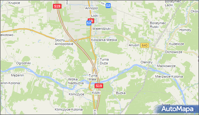 mapa Turna Duża, Turna Duża na mapie Targeo