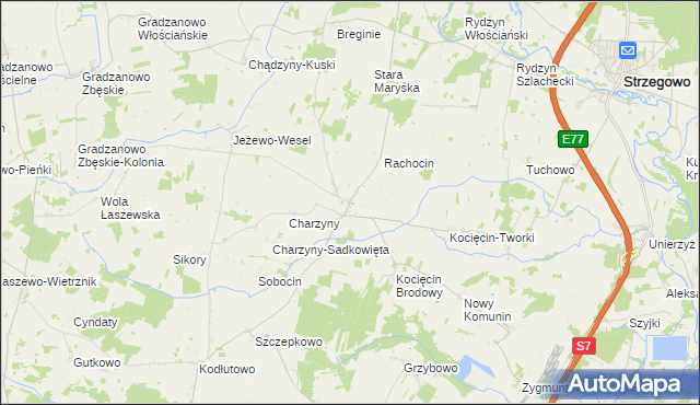 mapa Unieck, Unieck na mapie Targeo