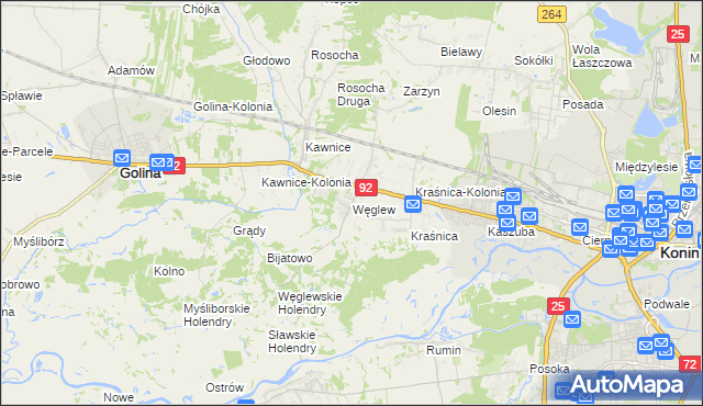 mapa Węglew, Węglew na mapie Targeo
