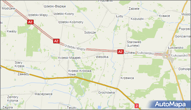 mapa Wesółka, Wesółka na mapie Targeo