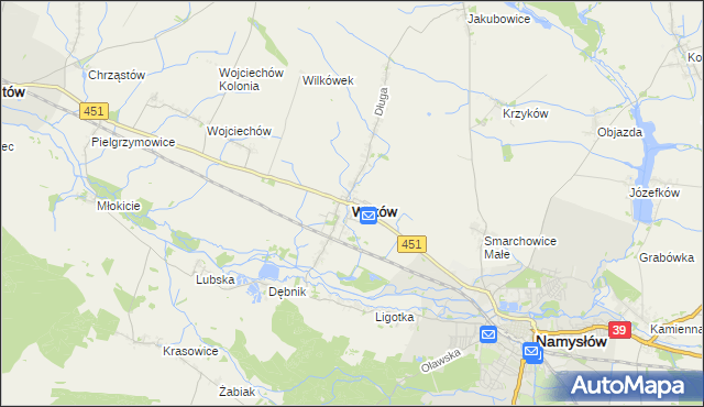 mapa Wilków powiat namysłowski, Wilków powiat namysłowski na mapie Targeo