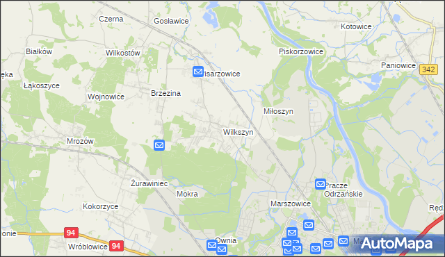 mapa Wilkszyn, Wilkszyn na mapie Targeo