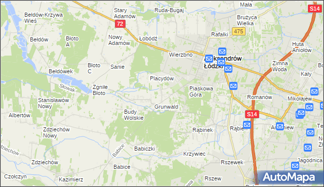 mapa Wola Grzymkowa, Wola Grzymkowa na mapie Targeo