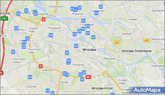 mapa Wrocławia, Wrocław na mapie Targeo