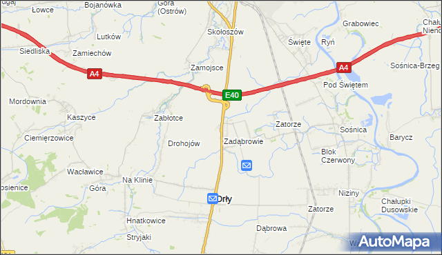 mapa Zadąbrowie gmina Radymno, Zadąbrowie gmina Radymno na mapie Targeo