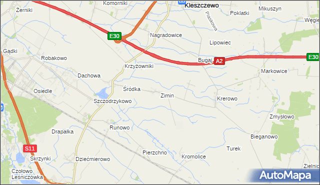 mapa Zimin, Zimin na mapie Targeo